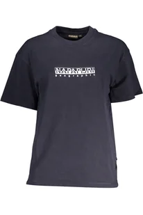 DAMSKI T-SHIRT Z KRÓTKIM RĘKAWEM NAPAPIJRI NIEBIESKI - Koszulki i topy damskie - miniaturka - grafika 1