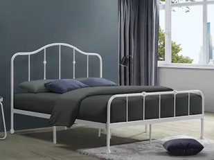 Loftowe białe łóżko metalowe 140x200 - Signal - Florencja - Łóżka - miniaturka - grafika 1