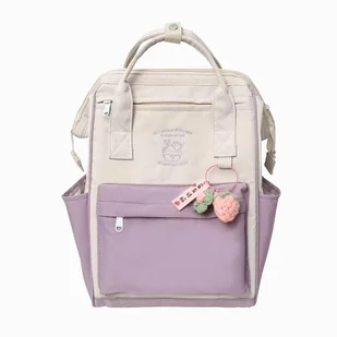Plecak Travel-Ready damski 13,3" SZKOLNY STUDENCKI wodoodporny fioletowy - Plecaki szkolne i tornistry - miniaturka - grafika 1