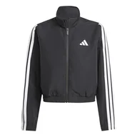 Kurtki i płaszcze dla dziewczynek - adidas Dziewczynki ESSENTIALS CLIMACOOL JACKET, black/white, 7-8 Years - miniaturka - grafika 1