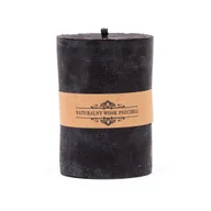 Świece - Świeca z wosku pszczelego walec średni II czarny - miniaturka - grafika 1