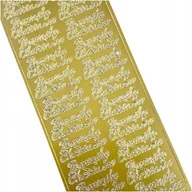 Scrapbooking - Stickersy NAKLEJKI ozdobne Pamiątka Chrztu złota - miniaturka - grafika 1