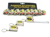 Breloki - Brelok miarka 1m metalowa 12szt - miniaturka - grafika 1