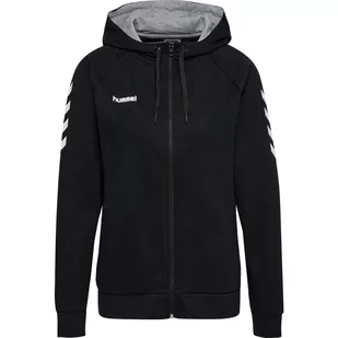 Bluza z kapturem do piłki ręcznej damska Hummel Go Cotton Zip Hoodie Woman - Piłka ręczna - miniaturka - grafika 1