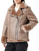 Kurtki damskie - Vila Damska kurtka motocyklowa Viavi L/S, brązowy, 36 - miniaturka - grafika 1