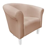 Fotele - ATOS Fotel Milo D11 buk nogi 15 białe - miniaturka - grafika 1