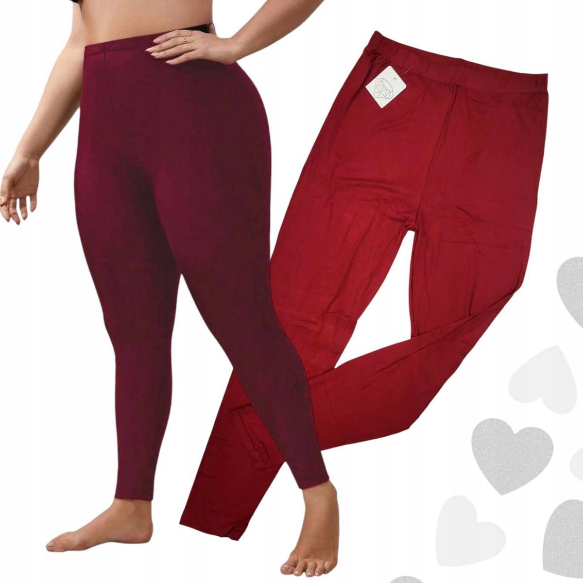 MA50 LEGINSY WYSOKI STAN GŁADKIE wygodne elastyczne klasyczne 44 46 2XL 3XL