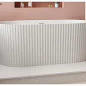 Wanny - VENTE-UNIQUE Wanna wolnostojąca akrylowa ryflowana - Biały mat - 230 l - 170 x 80 x 58 cm - ALIENA - miniaturka - grafika 1