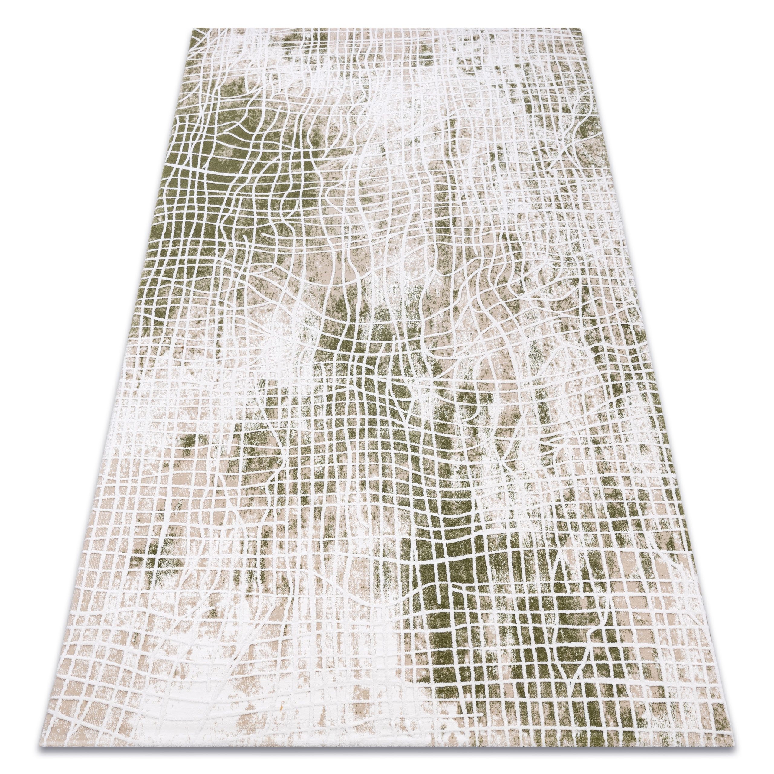 Dywan AKRYL USKUP 9483 kość słoniowa / zielony 160x230 cm