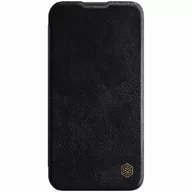 Etui i futerały do telefonów - Nillkin Qin Leather Pro Case etui iPhone 14 Plus osłona na aparat kabura pokrowiec obudowa z klapką czarny - miniaturka - grafika 1