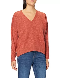 Superdry Sweter damski Slouch Vee Knit, Burnt Brick, L - Swetry damskie - miniaturka - grafika 1