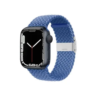 Crong Wave Band – Pleciony pasek do Apple Watch 42/44/45 mm (niebieski) - Akcesoria do smartwatchy - miniaturka - grafika 2
