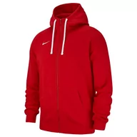 Bluzy sportowe męskie - Nike, Bluza męska, Hoodie FZ FLC TM Club 19, czerwony, rozmiar M - miniaturka - grafika 1