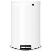 Kosze na śmieci - Brabantia Kosz pedałowy FlatBack+ 40L Biały 485244 - miniaturka - grafika 1