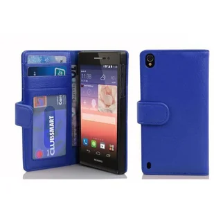 Huawei Cadorabo - Book Style Hülle für P7 - Case Cover Schutzhülle Etui mit 3 Kartenfächern in KÖNIGS-BLAU - Etui i futerały do telefonów - miniaturka - grafika 1