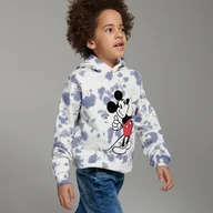 Bluzy dla chłopców - Reserved - Bluza z kapturem Mickey Mouse - złamana biel - miniaturka - grafika 1
