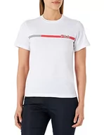 Koszulki i topy damskie - FILA Damska koszulka Stevi Block Stripes, Bright White, XS, Bright White, XS - miniaturka - grafika 1