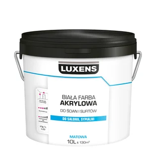 Farba Luxens Akrylowa Biała 10 l 3276007537406 - Farby wewnętrzne - miniaturka - grafika 1