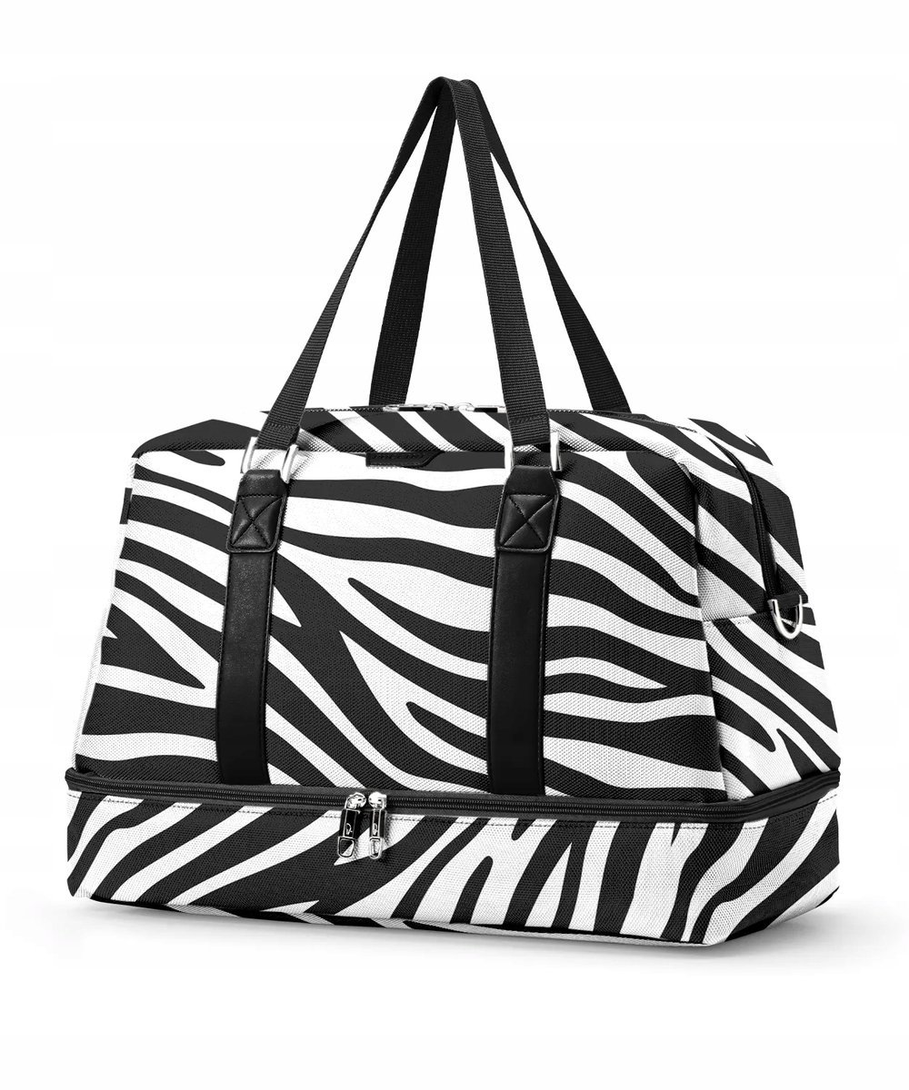 Torba Weekendowa Duża Sportowa Dodatkowa Komora PUCCINI Zebra BM9019-L-01