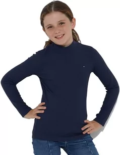 Bluzka dziewczęca Tommy Hilfiger Tjw Rib Mock Neck półgolf-152 - Bluzki damskie - miniaturka - grafika 1