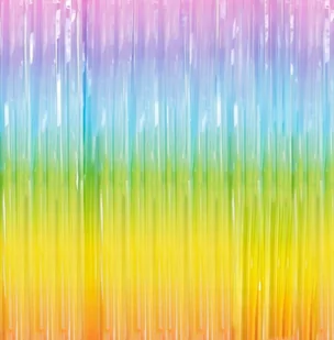 Kurtyna dekoracja paski ślub wesele pastel Tęczowa - Wesele i ślub - miniaturka - grafika 1