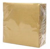 Dekoracje i nakrycia stołu na imprezę - Serwetki Dinner Airlaid 40x40 złote 12 szt. - miniaturka - grafika 1