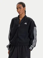 Bluzy damskie - adidas Bluza Holiday High Pile JM1891 Czarny Loose Fit - miniaturka - grafika 1