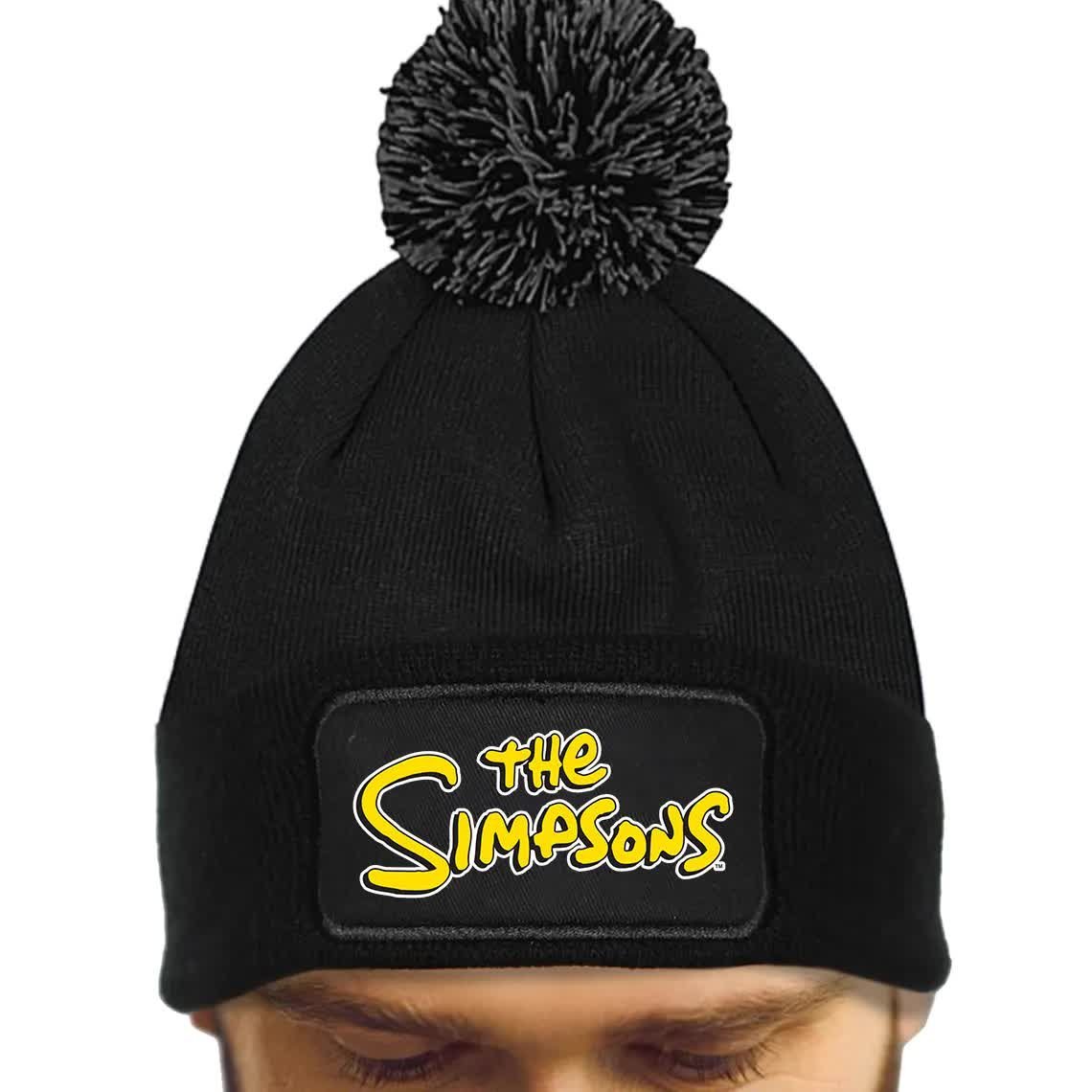 Czarna Czapka Zimowa Z Pomponem THE SIMPSONS Ciepła Na Prezent Mix Wzorów