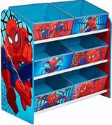 Półki i regały dla dzieci - Spiderman Spider Man regał na przechowywanie zabawek z sześciu skrzynek dla dzieci, drewno, różowa, 30 x 64 x 60 cm 471SDR - miniaturka - grafika 1