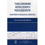 Finanse, księgowość, bankowość - Funkcjonowanie współczesnych przedsiębiorstw - Bach-Dąbrowska Irena - miniaturka - grafika 1