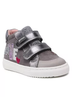 Buty dla dziewczynek - Garvalin Sneakersy 211350 S Szary - grafika 1