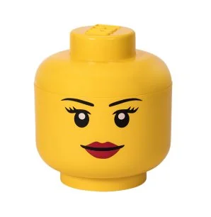 Lego Pojemnik Duża Głowa L Dziewczynka 8,5 L - Pojemniki na zabawki - miniaturka - grafika 1