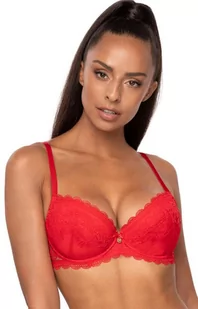 Biustonosz push-up czerwony Estelle M-0198/11/1, Kolor czerwony, Rozmiar 80E, Mat - Intymna - Biustonosze - miniaturka - grafika 1