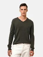 Swetry męskie - Just Cashmere Kaszmirowy sweter "Walt" w kolorze ciemnozielonym - miniaturka - grafika 1