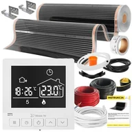 Ogrzewanie podłogowe - Folia grzewcza na podczerwień MISSION AIR 160 W/m2 Black Silver PTC 30m2 (30m x 100cm) + regulator Taurus Biały | Bezpłatny transport - miniaturka - grafika 1