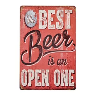 Tabliczka Dekoracyjna Metalowa Best Beer - Dekoracje domu - miniaturka - grafika 1