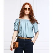 Bluzki damskie - Pinko Bluzka INTUITIVA | Relaxed fit | denim - miniaturka - grafika 1