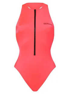 Calvin Klein Damski kostium kąpielowy Kobiety wyrazisty róż jednolity, S - Stroje kąpielowe - miniaturka - grafika 1