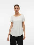 Koszulki i topy damskie - Vero Moda Koszulka w kolorze białym - miniaturka - grafika 1