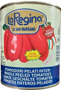 Pomidory San Marzano Pelati La Regina 800g włoskie obrane jakość - Pasztet i przetwory mięsne - miniaturka - grafika 1