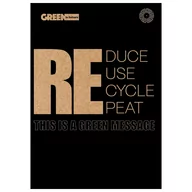 Zeszyty szkolne - GREEN.TYPO.WHITE zeszyt 60A4 w linie k r a f t - miniaturka - grafika 1