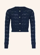 Swetry damskie - Guess Kardigan blau - miniaturka - grafika 1
