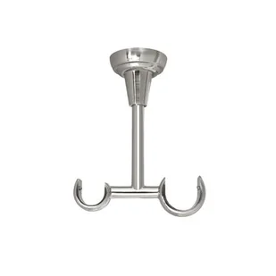 Wspornik kolor efekt stali nierdzewnej sufitowy podwójny 25+19 mm, długość110 mm Bojanek - Akcesoria do wystroju okien - miniaturka - grafika 1