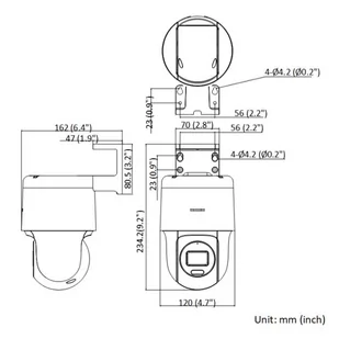 Kamera obrotowa IP PTZ Hikvision DS-2DE2C400MW-DE(S7) 4MPx Mikrofon IR/LED 30m PoE - Kamery IP - miniaturka - grafika 2