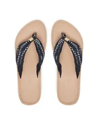 Klapki i japonki damskie - Tommy Hilfiger Japonki Th Chain Print Elevated Sandal FW0FW08519 Granatowy - miniaturka - grafika 1
