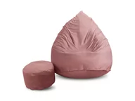 Pufy i podnóżki - Pufa sako XXXXL worek + gratis Swing pudrowy róż - miniaturka - grafika 1