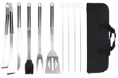 Akcesoria do grilla - Zestaw grilla stal szczypce łopatka szaszłyk 1389 - miniaturka - grafika 1