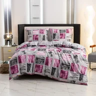 Pościel - Cotton World Pościel bawełniana 220x200 3cz QM2730 abstrakcje - miniaturka - grafika 1