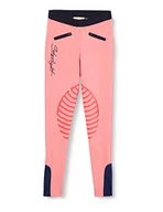 Legginsy - HKM Legginsy do jazdy konnej Starlight, Różowy/ciemnoniebieski., XXL - miniaturka - grafika 1