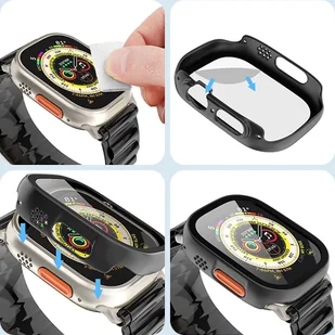 Obudowa ochronna z szkłem Alogy Protector Case 2w1 nakładka etui do Apple Watch Ultra 49mm Czarna - Akcesoria do smartwatchy - miniaturka - grafika 7